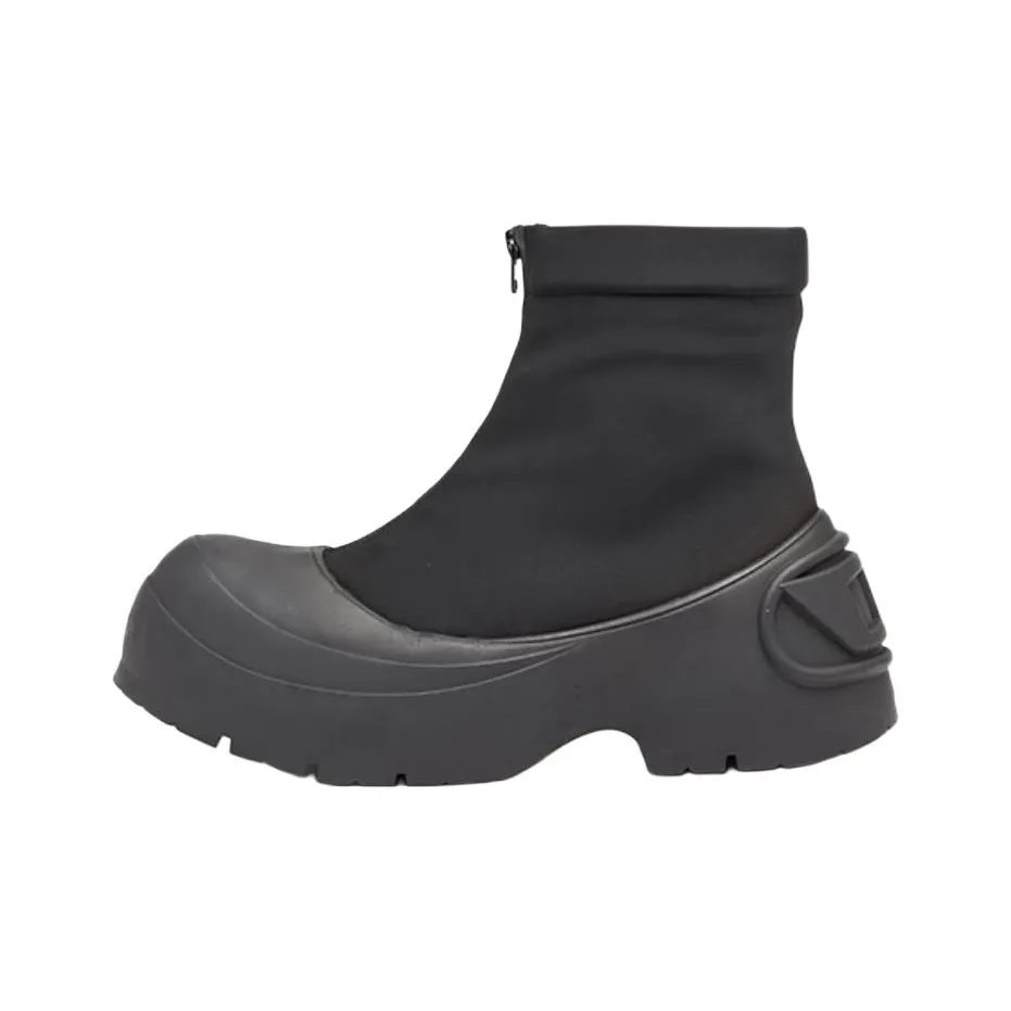 DIESEL OVAL D Series Ankle Boots Men's Black