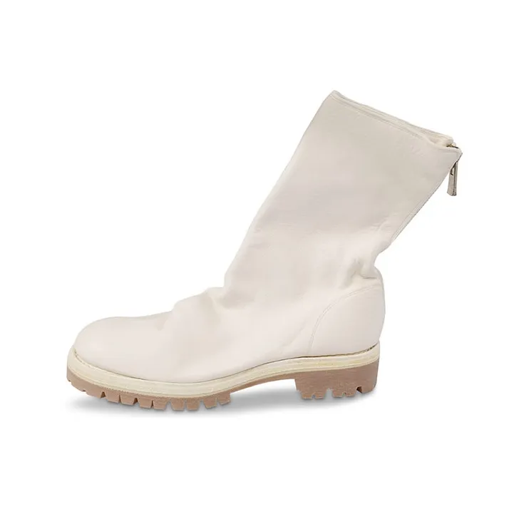 GUIDI Zip-fastening Leather Ankle Boots