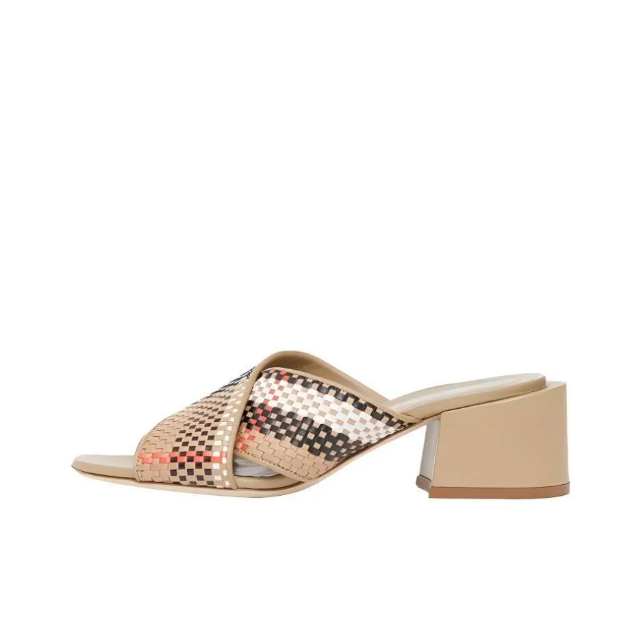 Burberry Vintage Block Heel High Heels Women's
