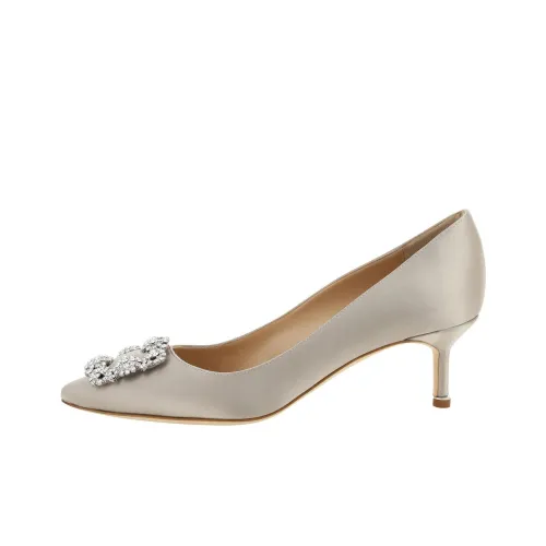 MANOLO BLAHNIK Высокие каблуки Серый Женские