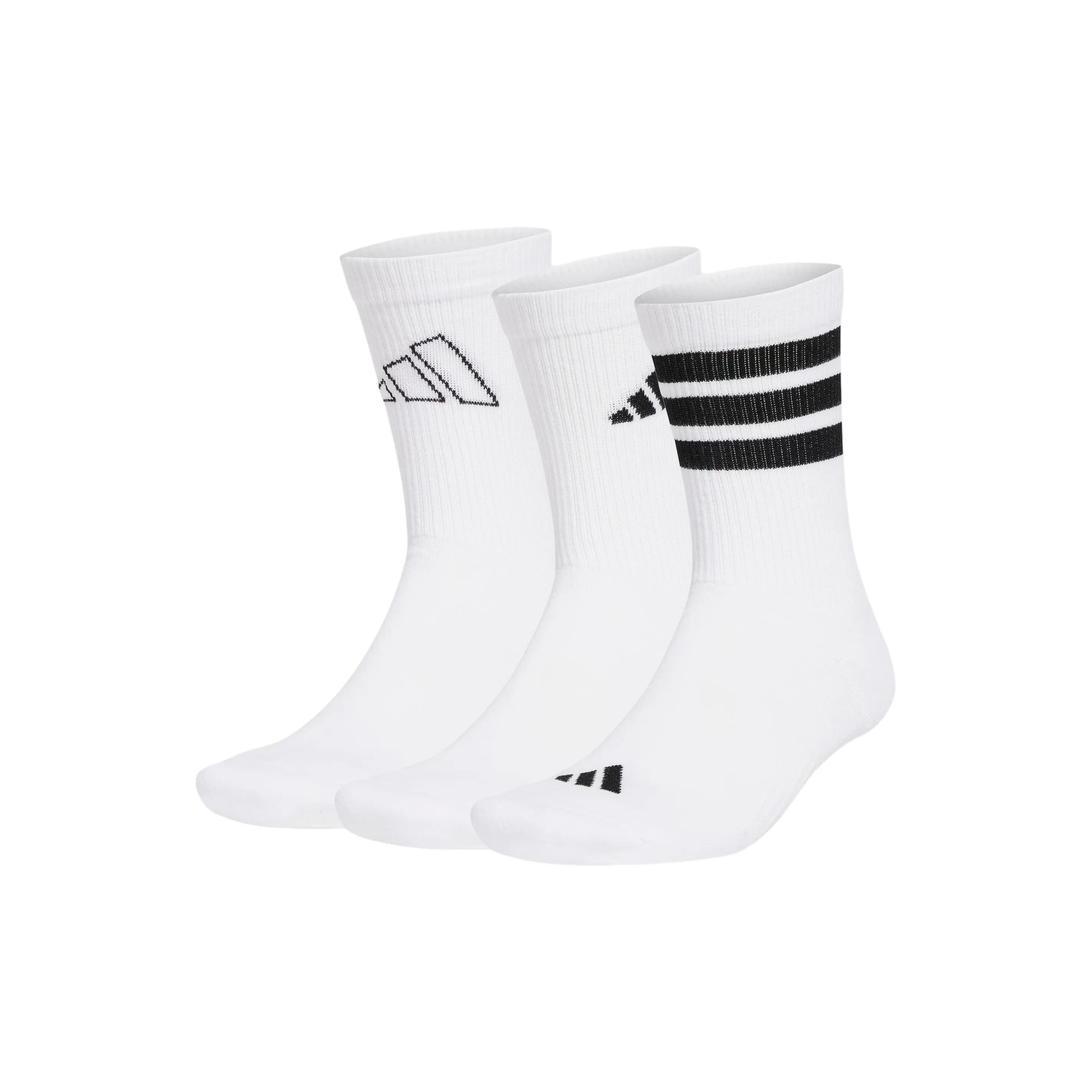 Adidas Mid Calf Socks Unisex 3 Pack White/Black