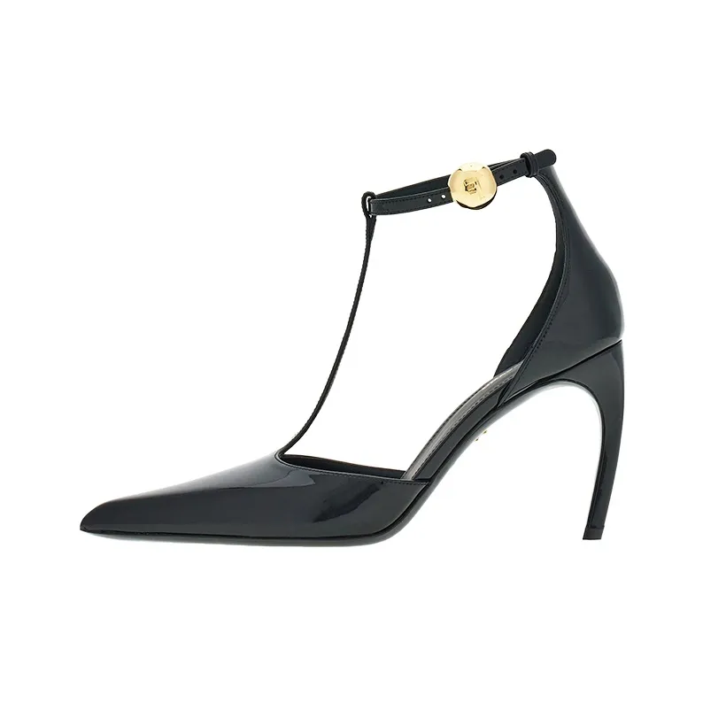 FERRAGAMO T-strap 85mm Patent Leather Pumps