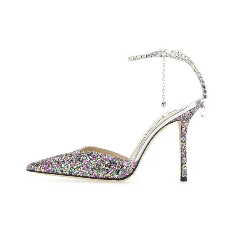 Jimmy Choo Saeda 100 Slim Heel High Heels Women's suede
