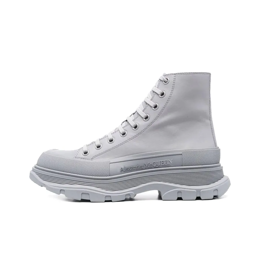 Alexander McQueen Tread Slick Boot Gray Leather