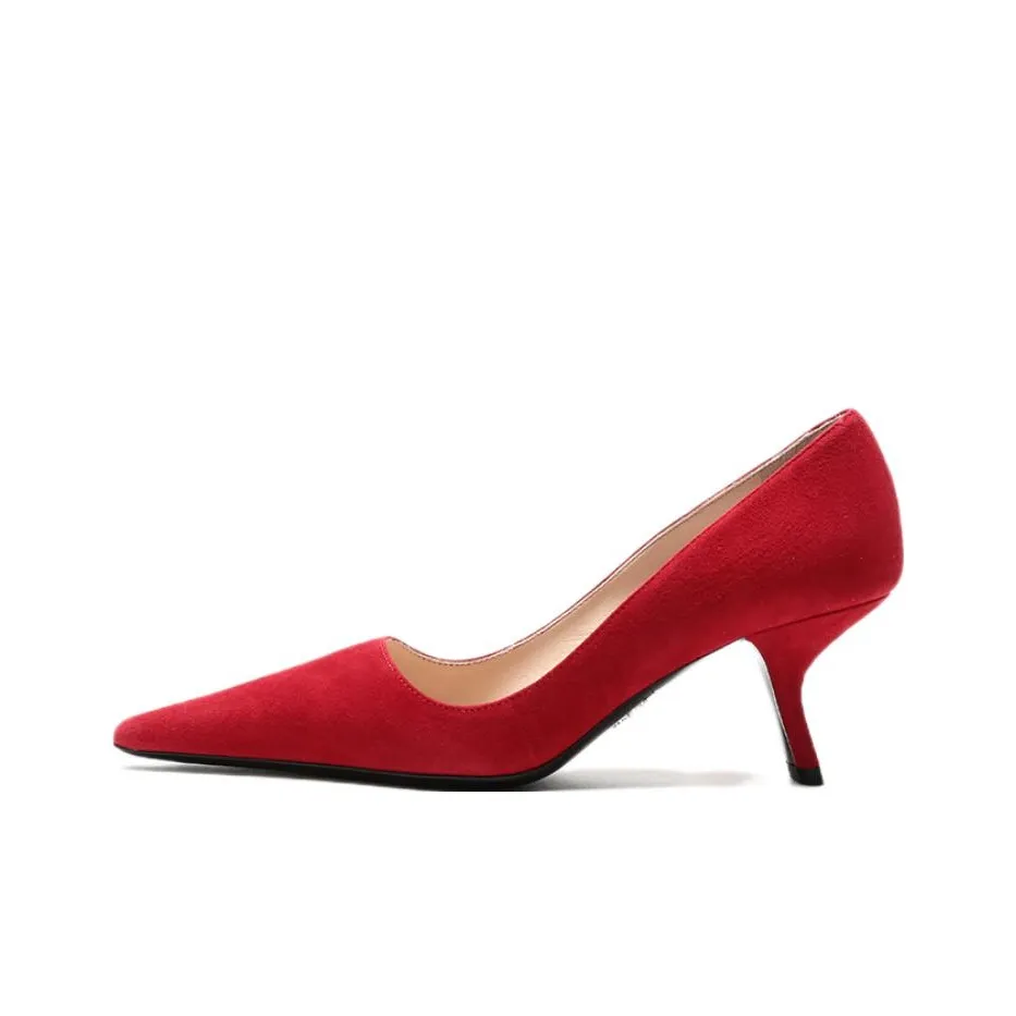 PRADA Slim Heel High Heels Women's Red
