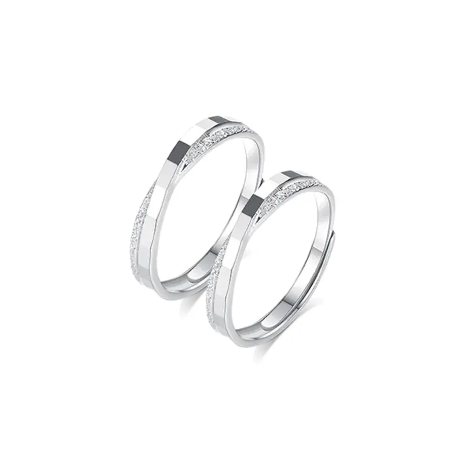 LUCA Sterling Silver Rings Unisex Silver Gift Box Sets