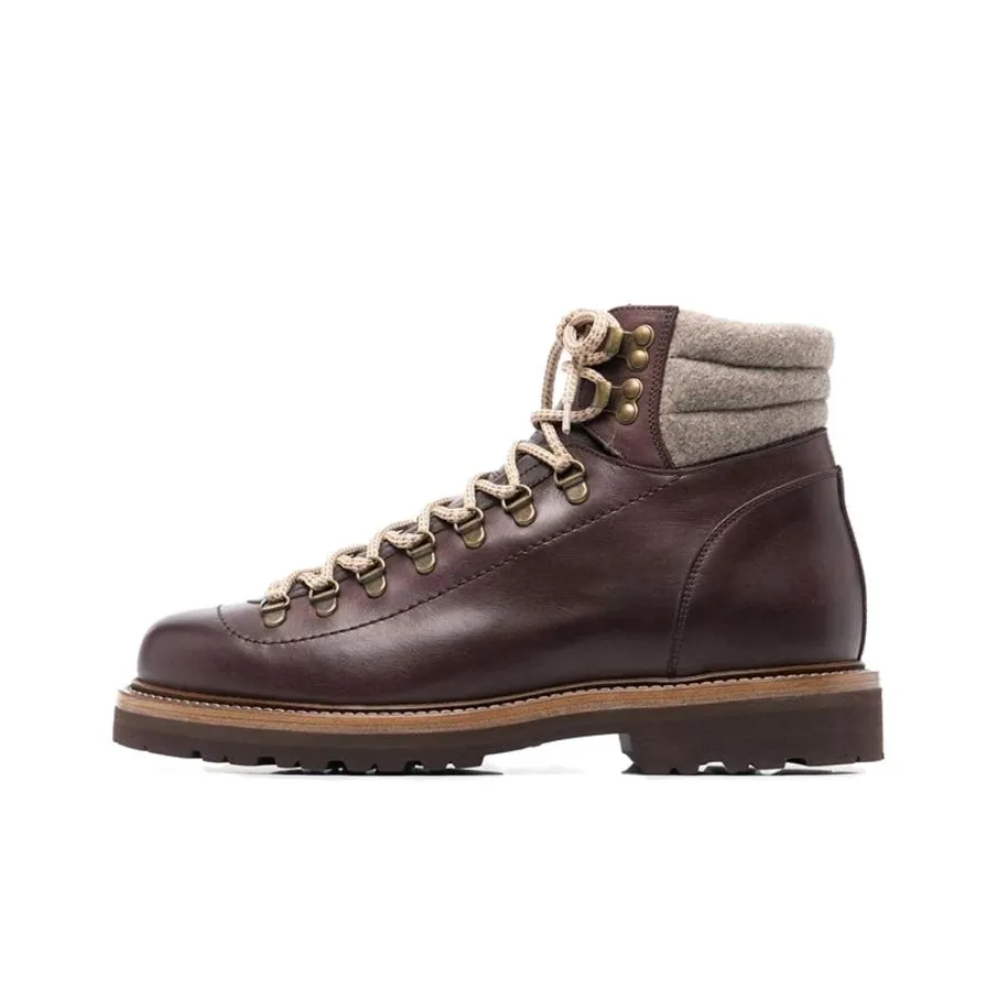 Brunello Cucinelli Lace-up Leather Boots