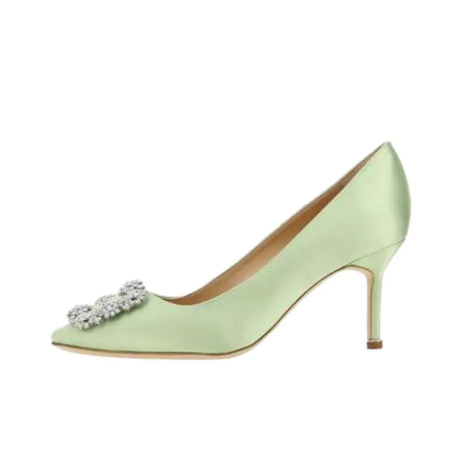 MANOLO BLAHNIK Hangisi 90mm Satin Pumps