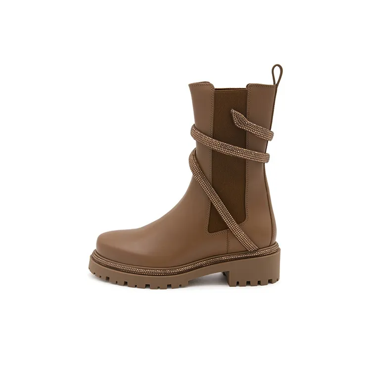 René Caovilla Cleo Crystal-embellished Combat Boots