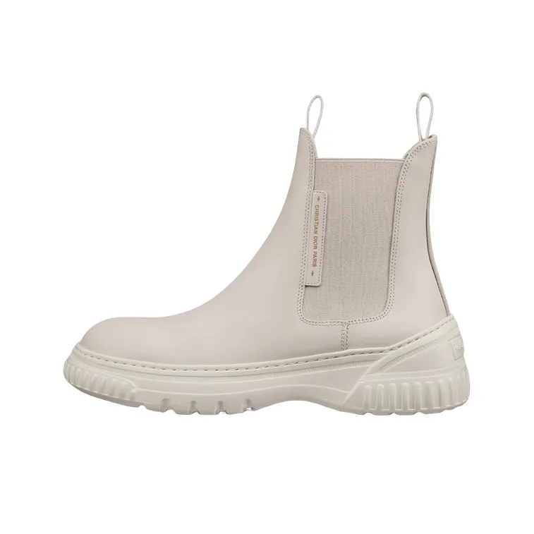 DIOR D Racer Short Chelsea Boots Women's White