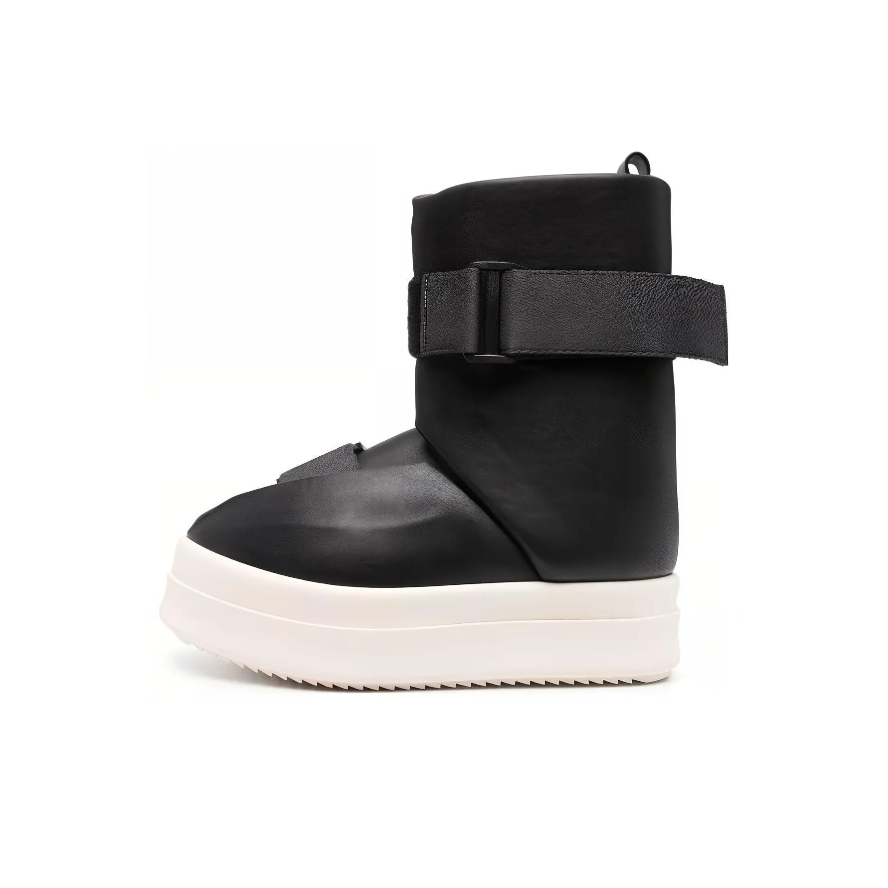 RICK OWENS Buckled Leather Ankle Boots