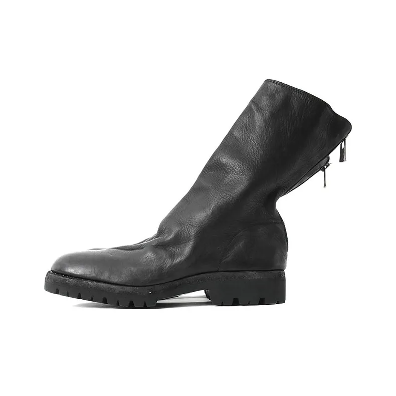 GUIDI Zip fastening Leather Ankle Boots