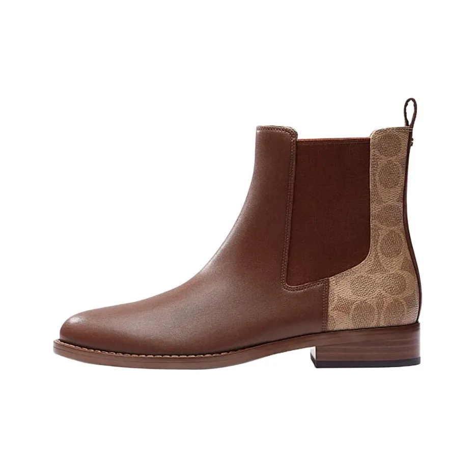 coach Caracter Short Chelsea Boots Women's Brown