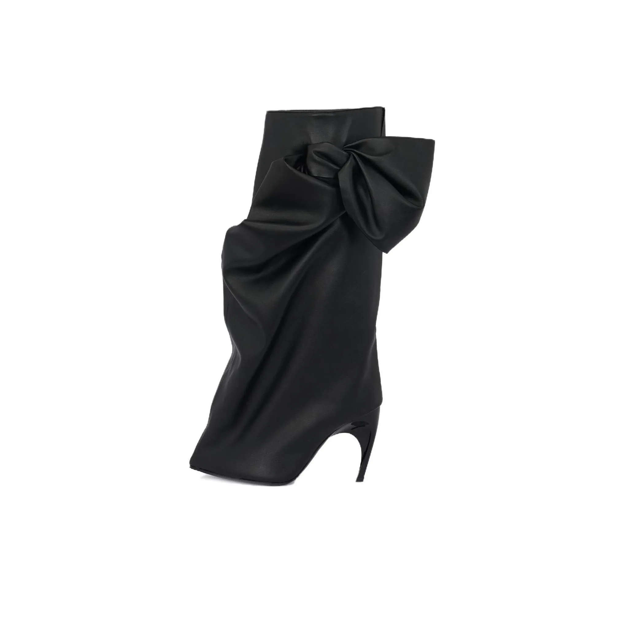 Alexander McQueen Armadillo Bow Boots 'Black' Women's