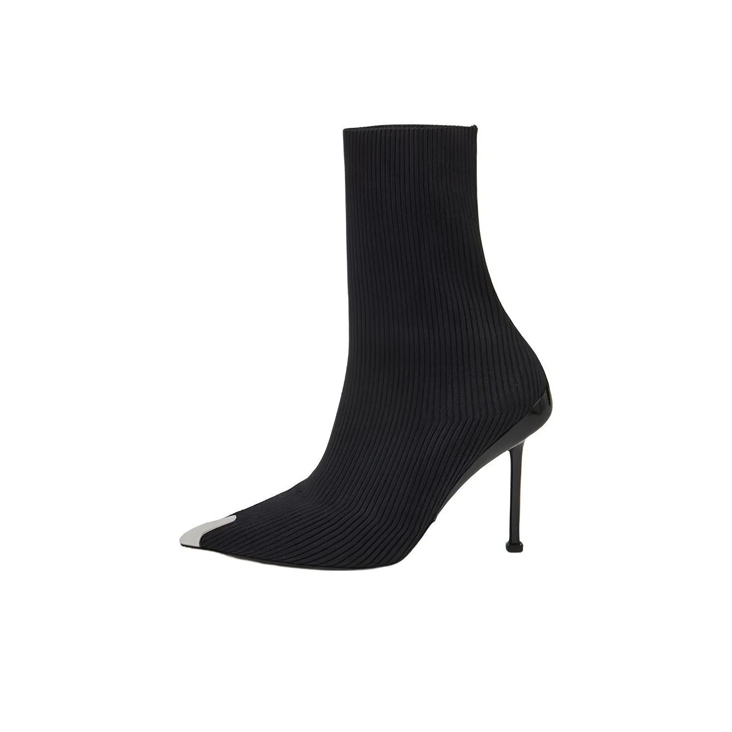 Alexander McQueen Slash Pointed Toe Ankle stylish Boots Women's