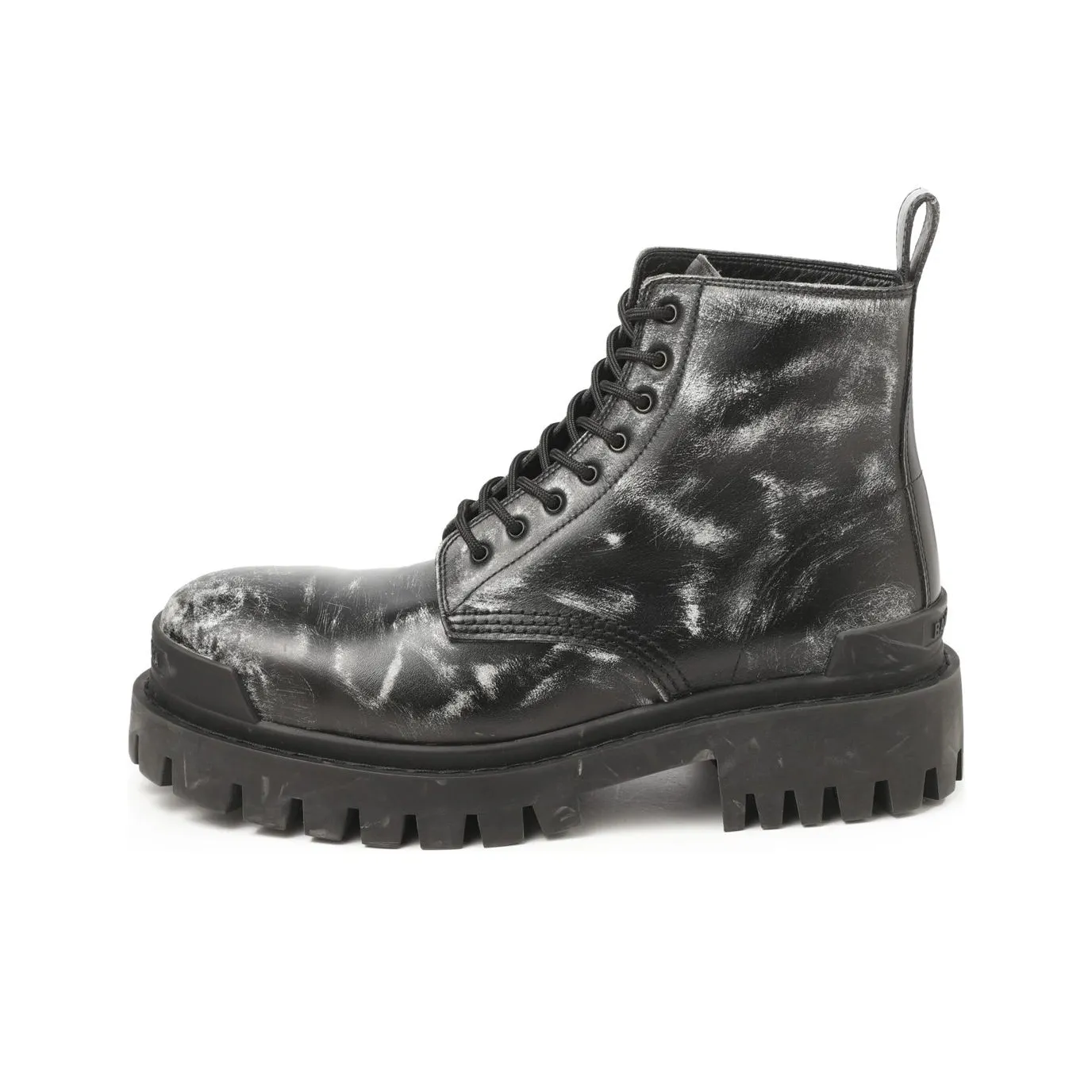 Balenciaga Strike Ankle Boots Black Leather