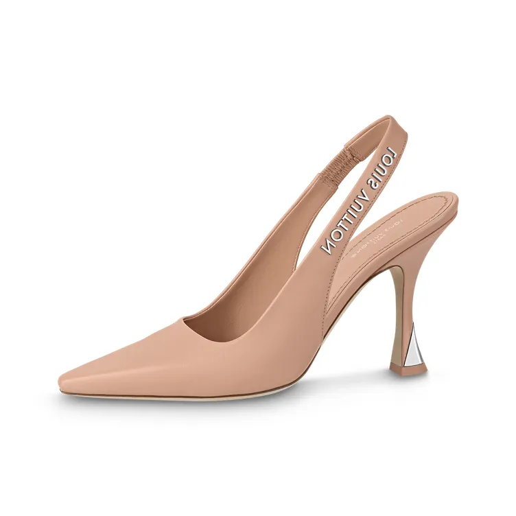 LOUIS VUITTON Sparkle Slim Heel High Heels 9.5cm Women's Pink