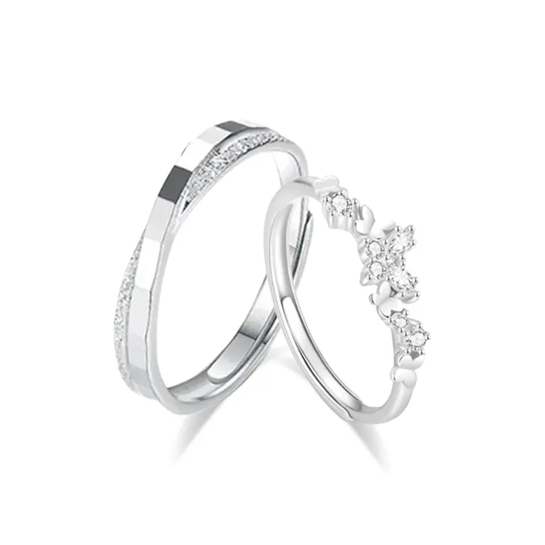 LUCA Sterling Silver Rings Unisex Gift Box Set
