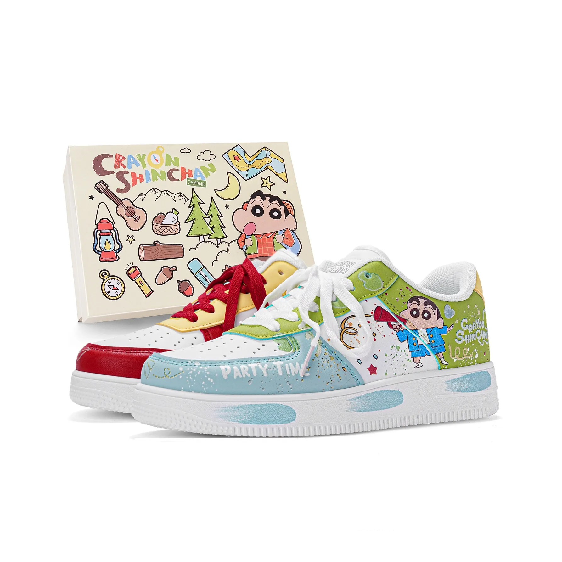 Crayon Shinchan Low Top Skateboard Shoes Unisex Gift Box Set