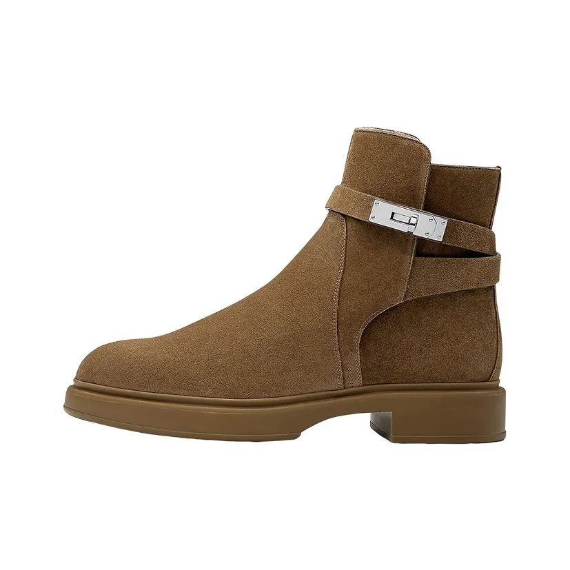 HERMES Veo Ankle Boots Men
s Brown