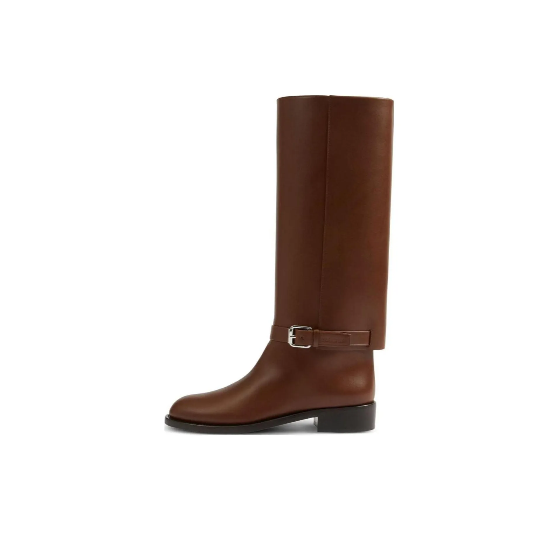 Burberry Buckle-embellished Leather Boots