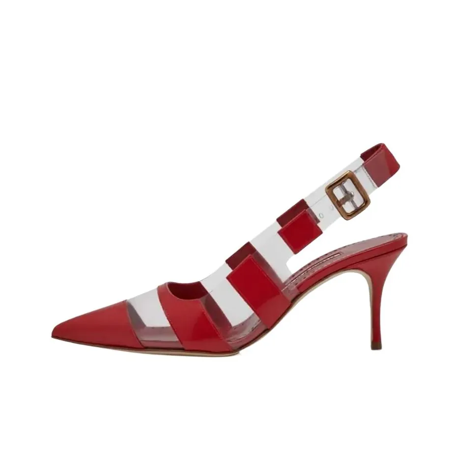 MANOLO BLAHNIK Uxra Slim Heel High Heels 7cn Women's Dark Red