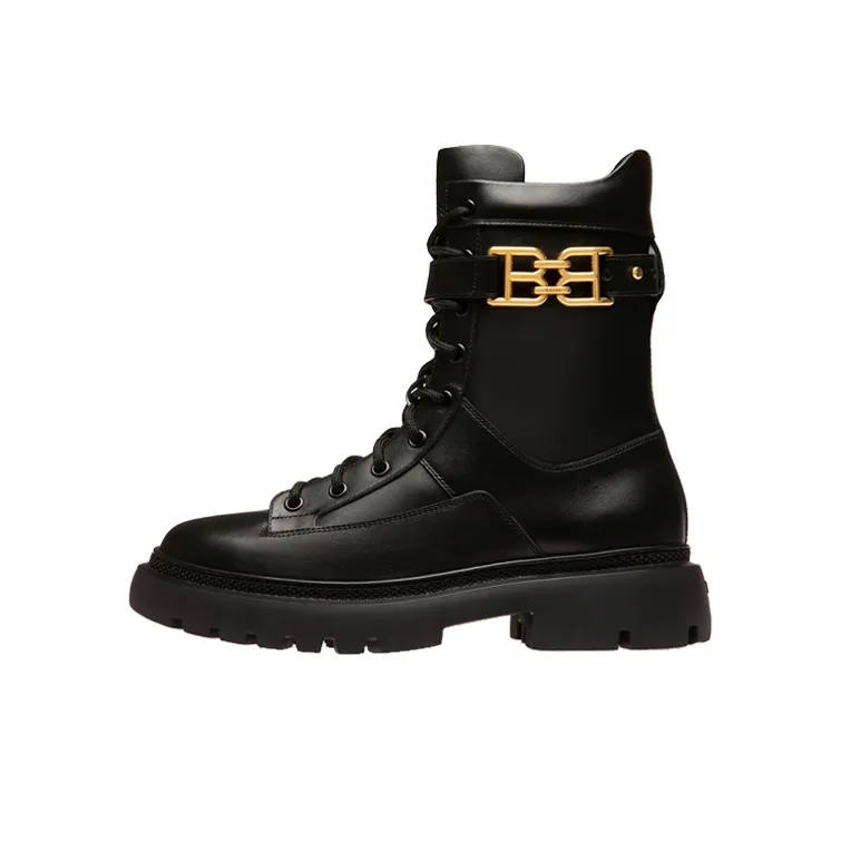 BALLY Logo plaque Combat Boots Women
s