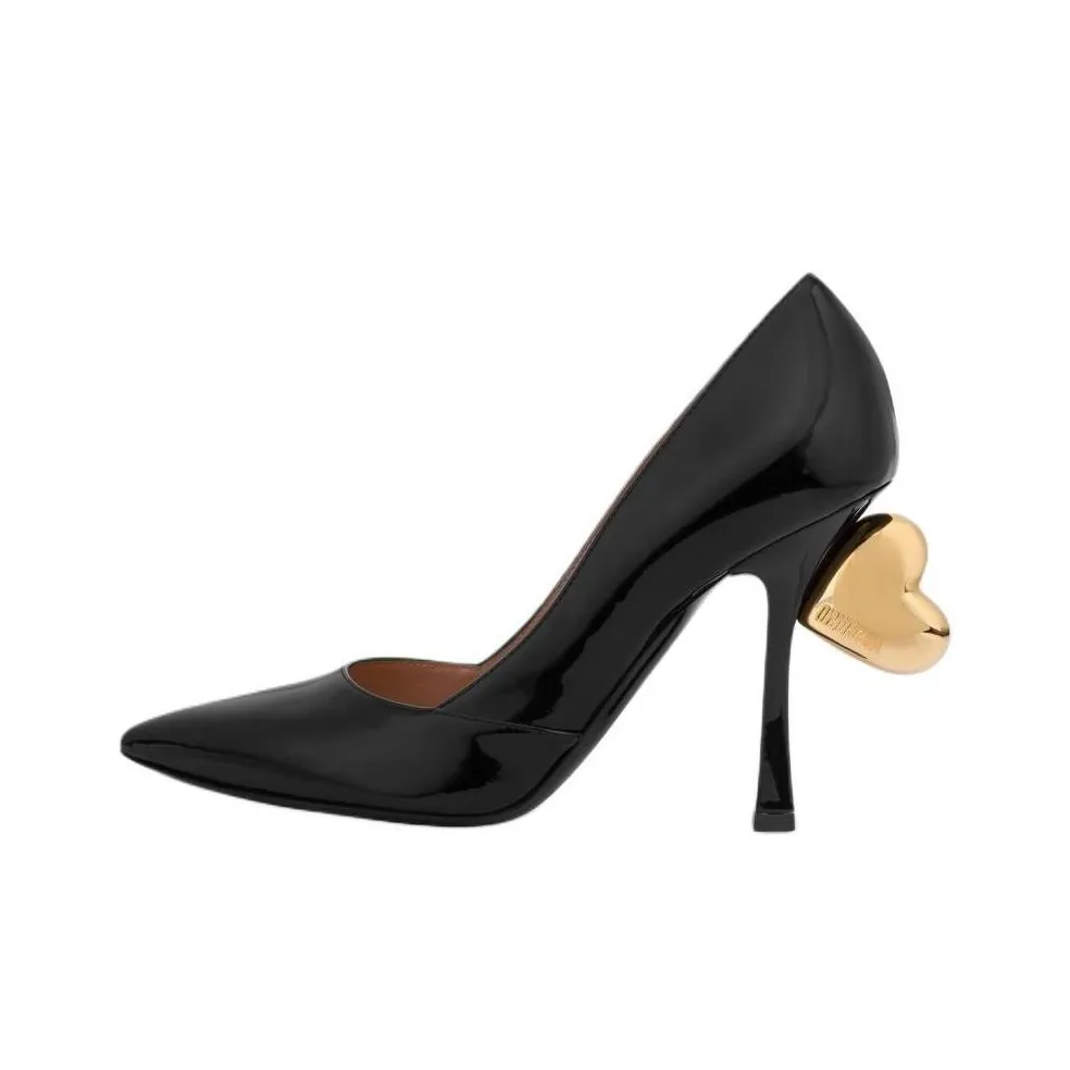 MOSCHINO Heart Embellished Pointed Toe Pumps