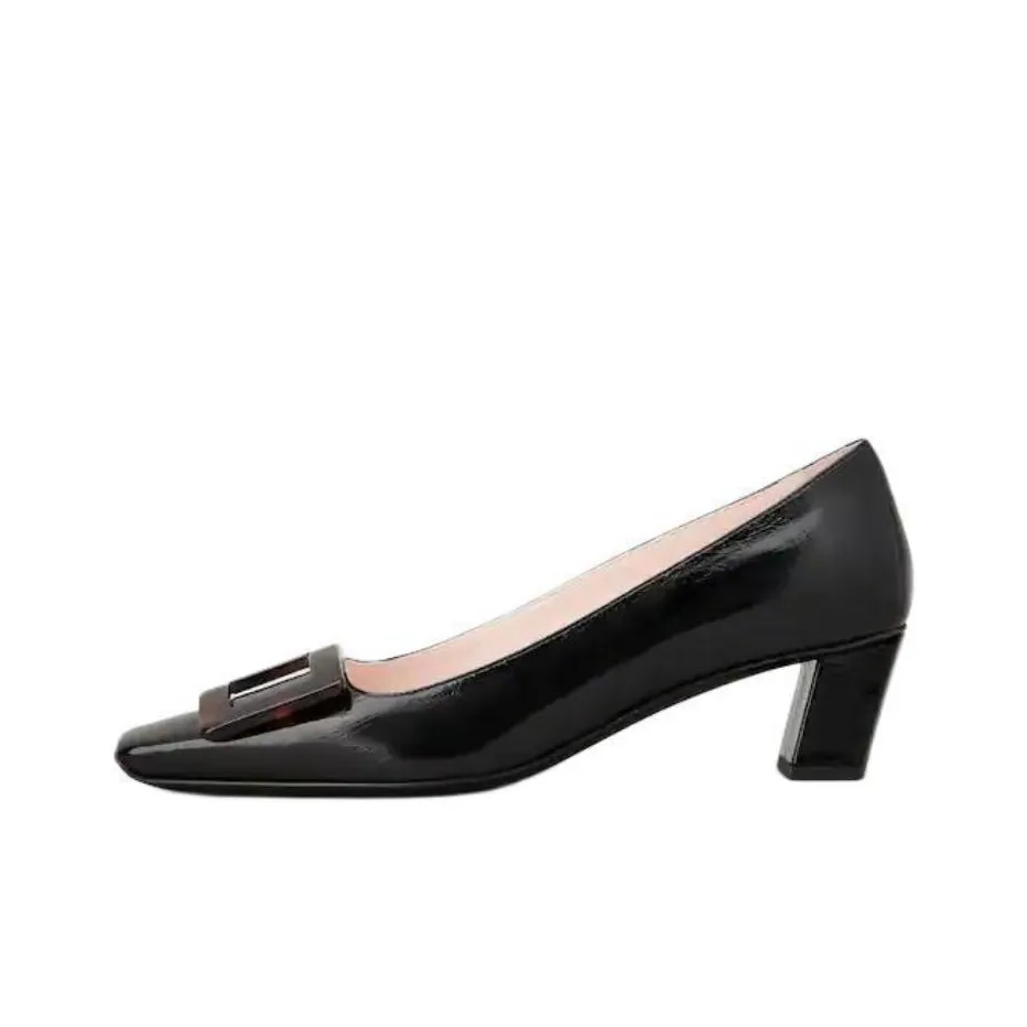 Roger Vivier Logo Engraved Square Toe Pumps