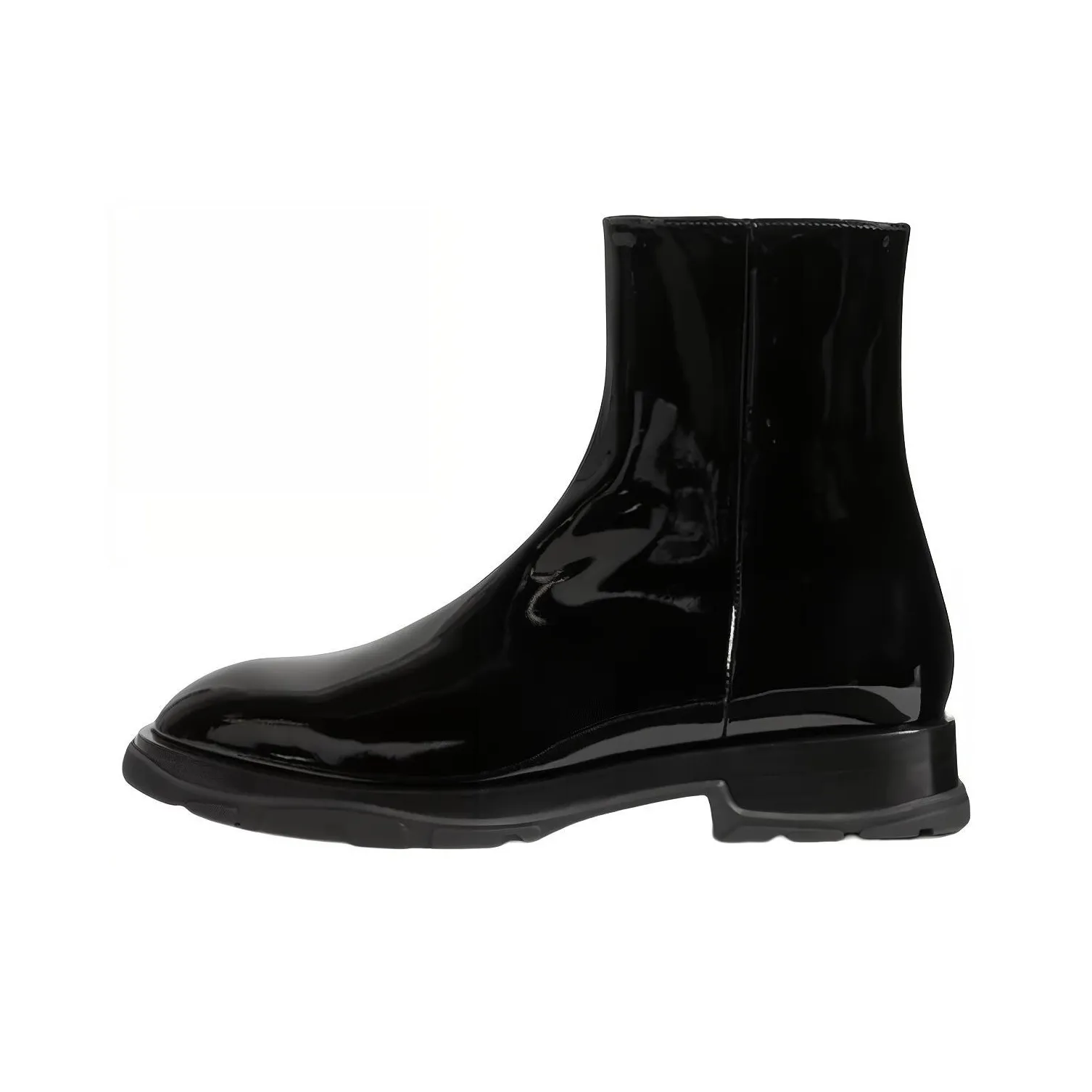 Alexander McQueen Patent leather Ankle Boots 'Black'
