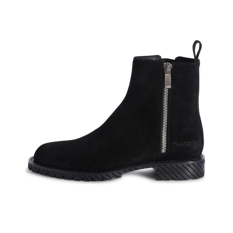 OFF WHITE Zip Detailed Ankle ASICS Boots