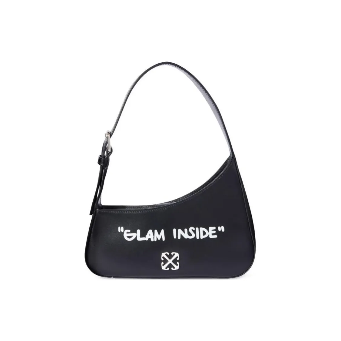 OFF WHITE Jitney Quote Logo Plaque Shoulder Bag
