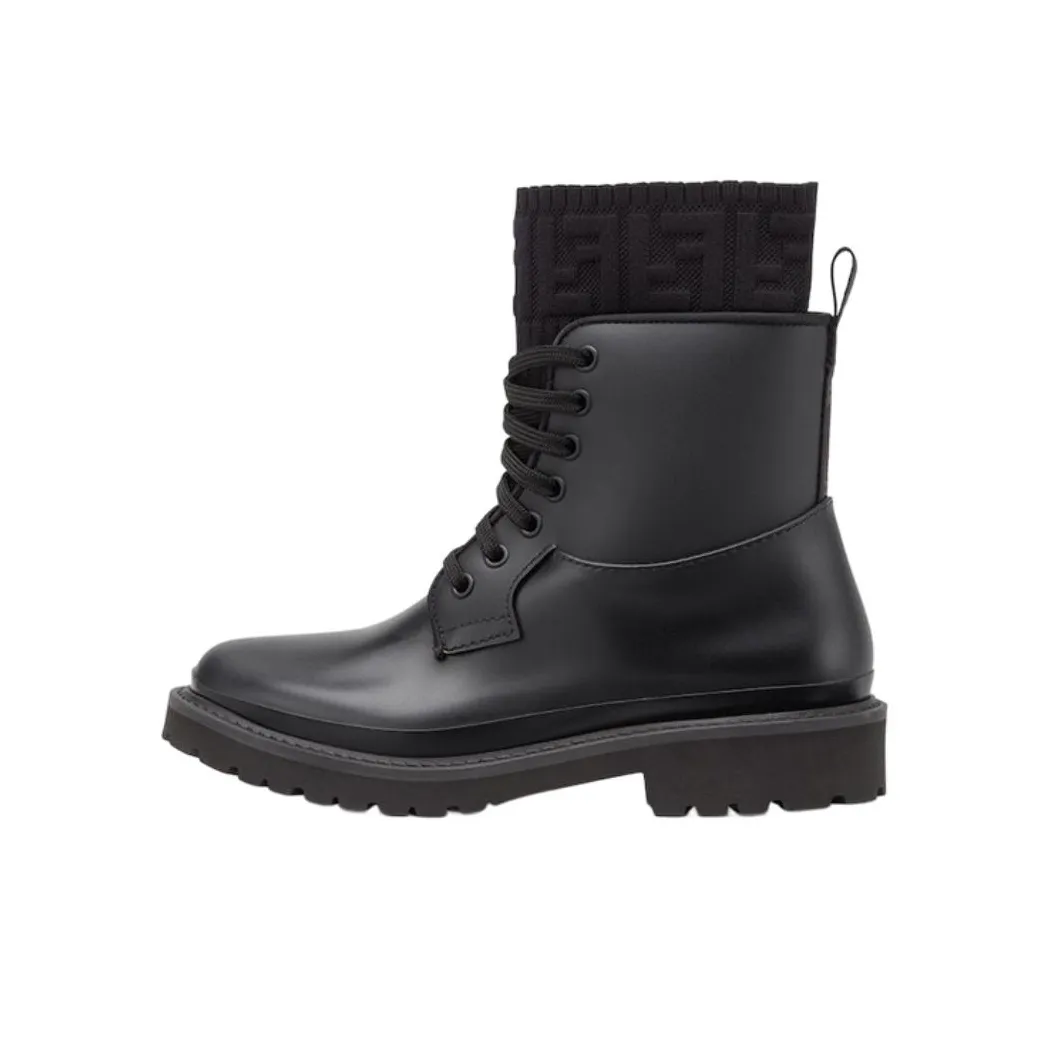 FENDI Women's Rockoko PVC Biker Boot 'Black'