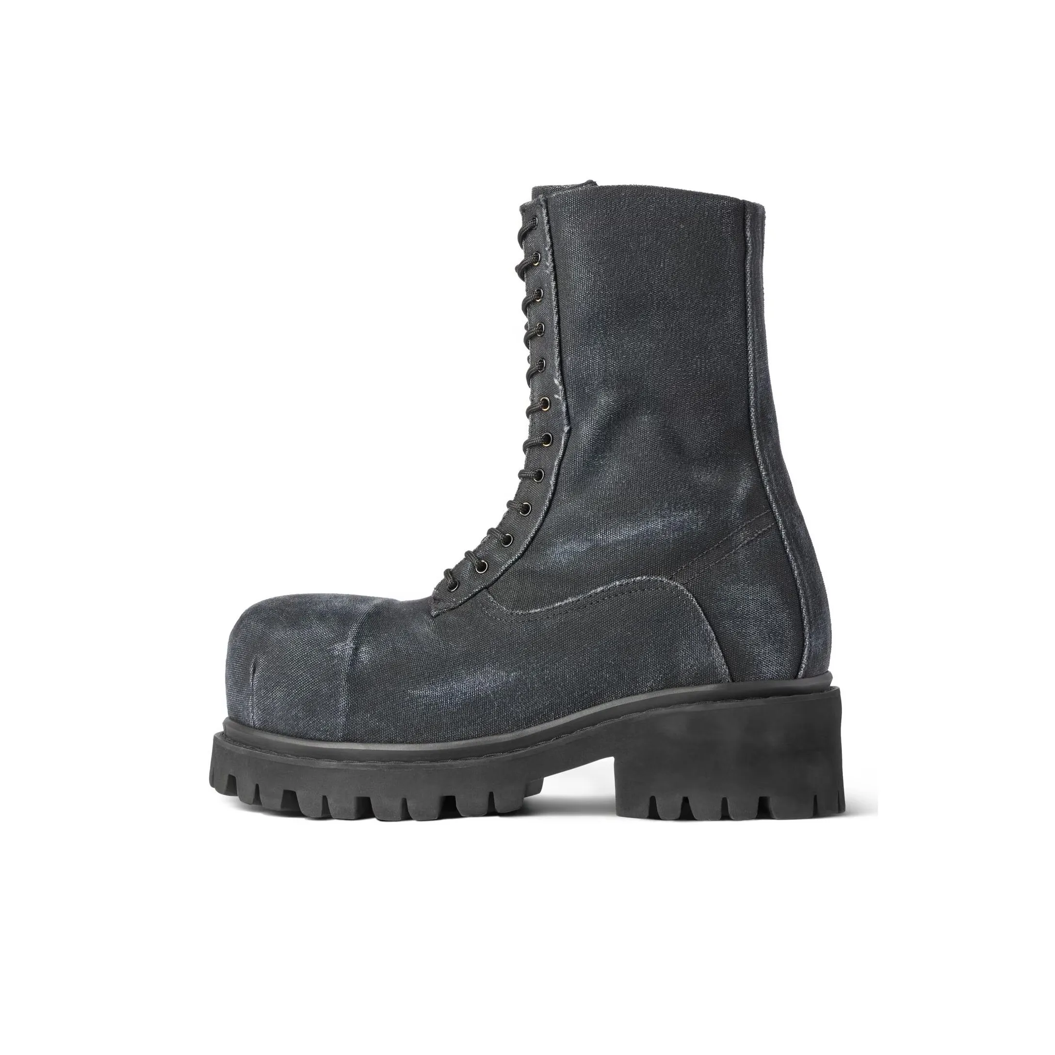 Balenciaga Stomper Ankle Boots Men's Black