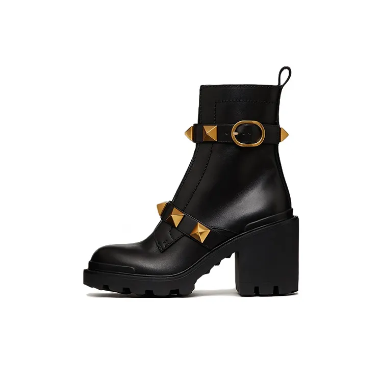 Valentino Garavani Roman Stud Almond Toe Ankle Boots