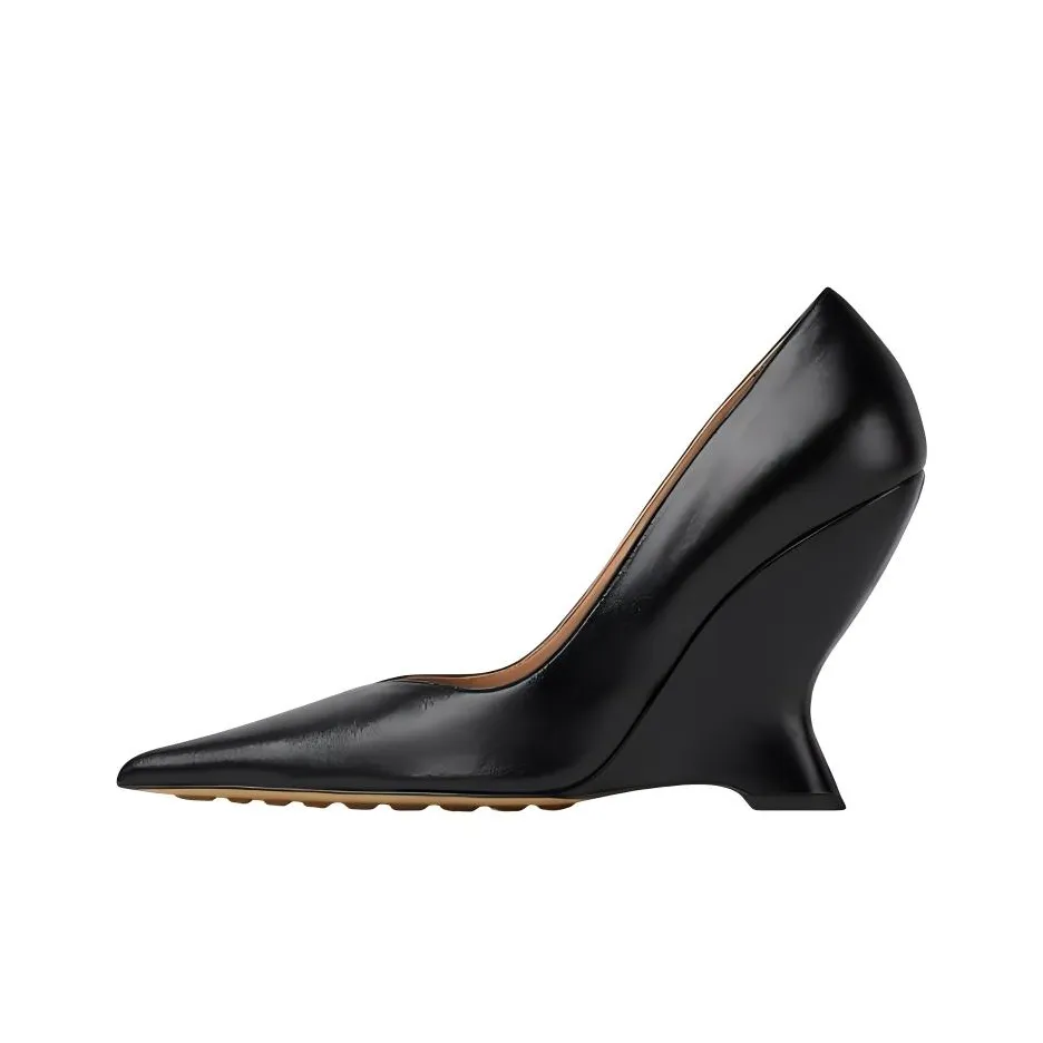 Bottega Veneta Irregular Heel High Heels 10cm Women's Black