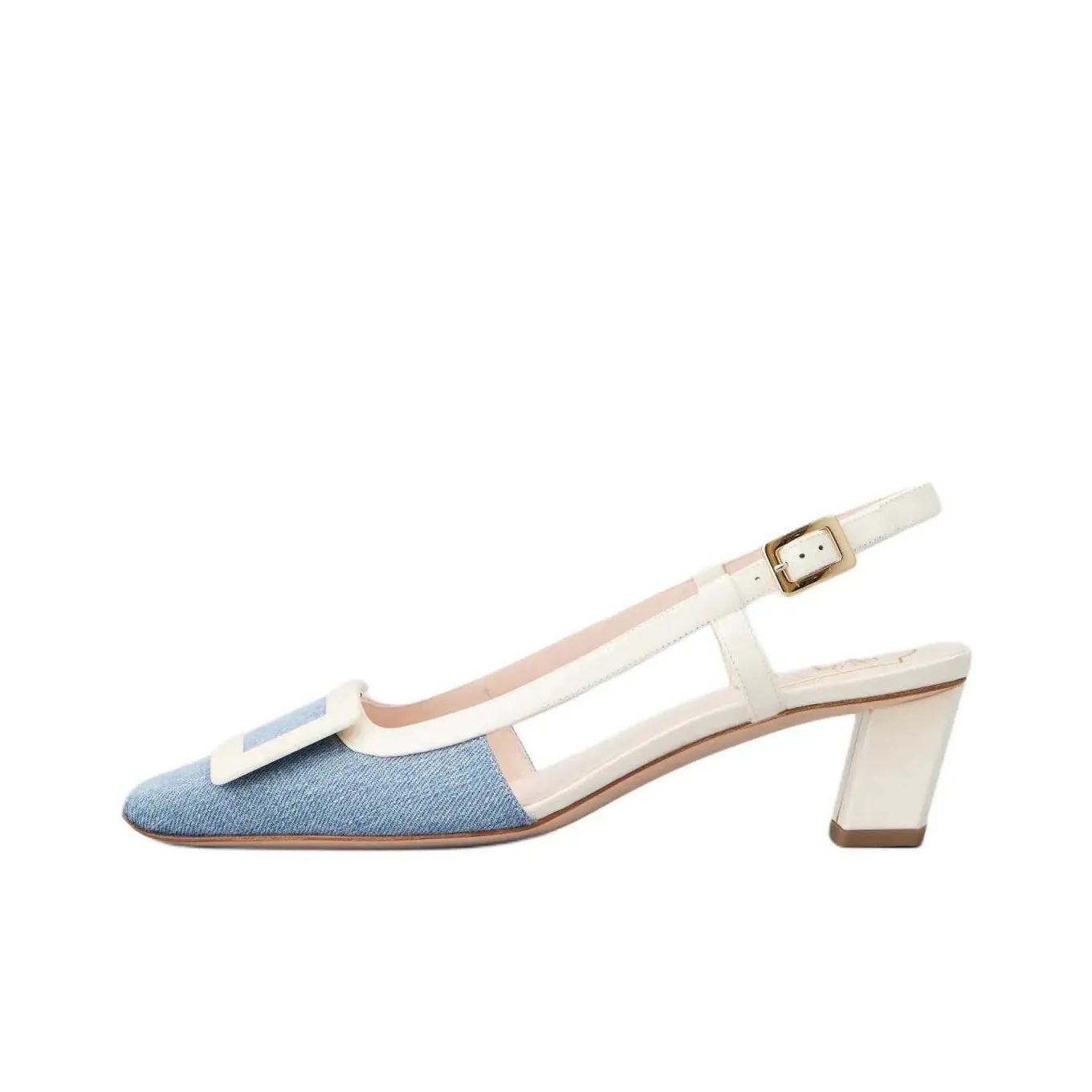 Roger Vivier Belle Vivier Chunky Heel High Heels 4.5cm Women's Blue