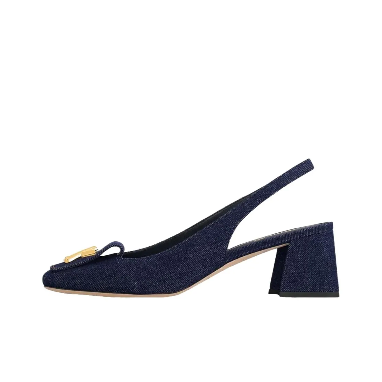 LOUIS VUITTON Shake Chunky Heel High Heels 5.5cm Women's Dark Blue