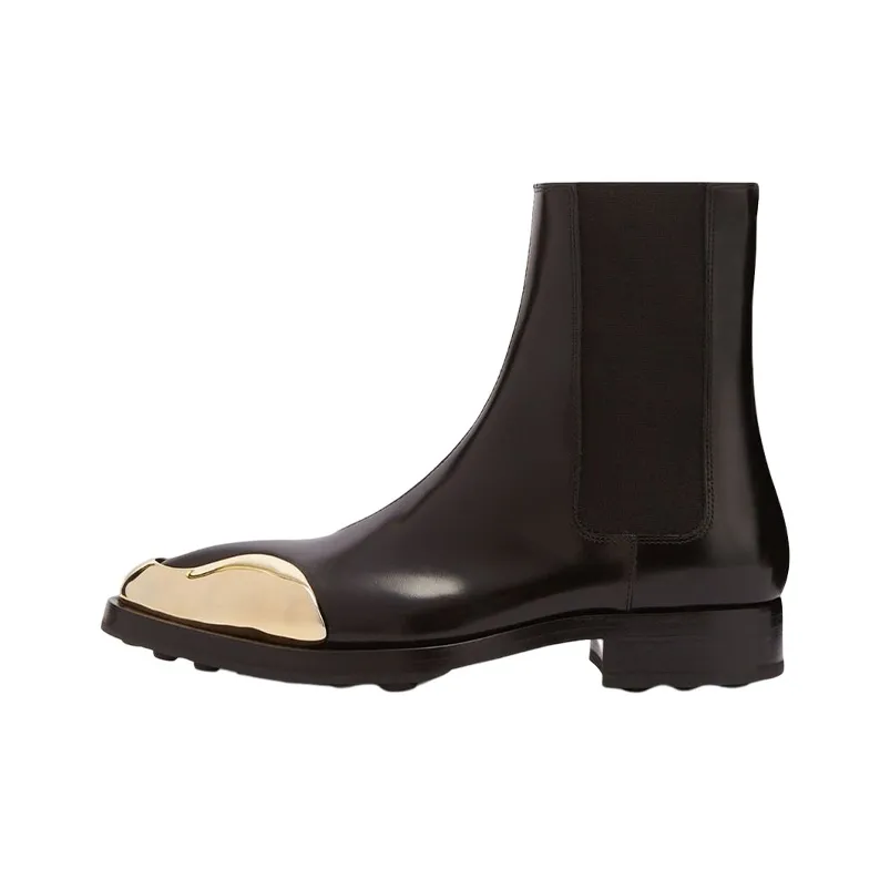 JIL SANDER 35mm Metallic-toe Leather Boots