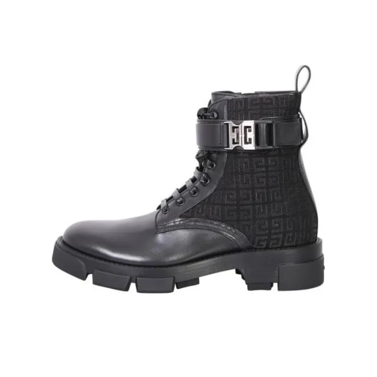 Givenchy Terra Lace Up Combat Boot '4G Buckle   oval'