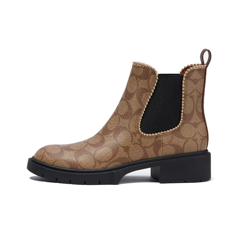 COACH Levy Short Chelsea Boots Women's Khaki