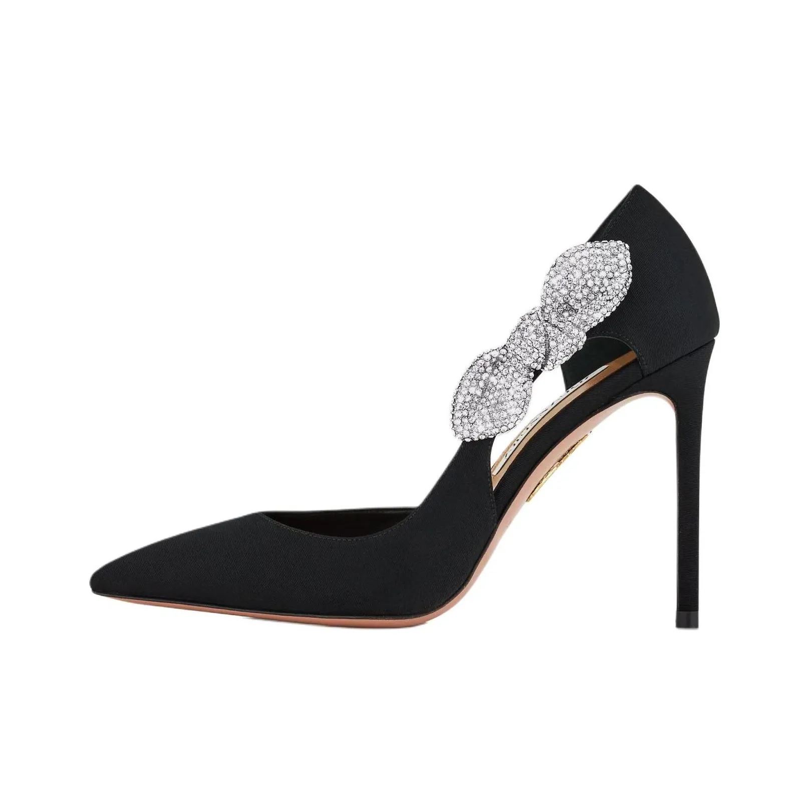 AQUAZZURA Very Bow Tie Slim Heel High Heels 10.5cm Women's Black
