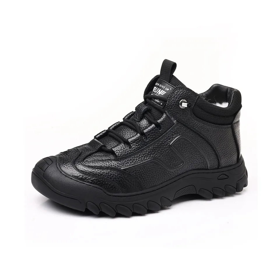 MODENGPAN Slip Resistant Low Top Casual Shoes Men's Black