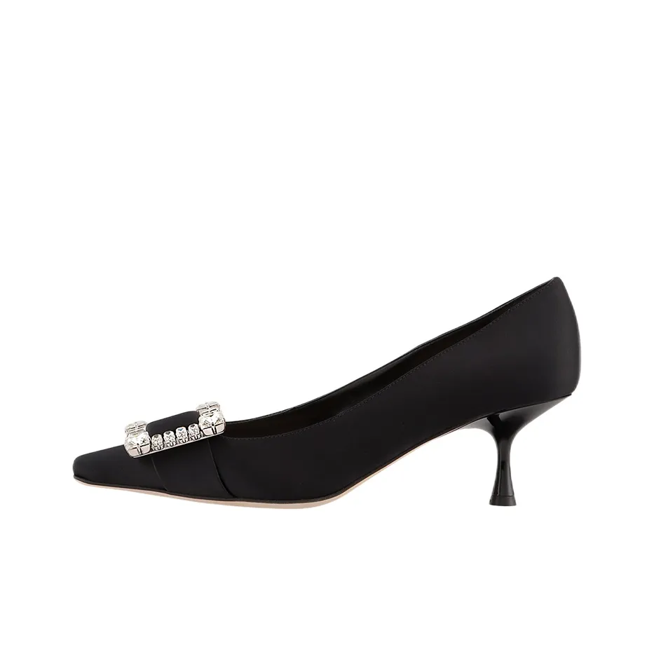 SERGIO ROSSI SR Twenty 60mm Crystal-buckle Satin Pumps