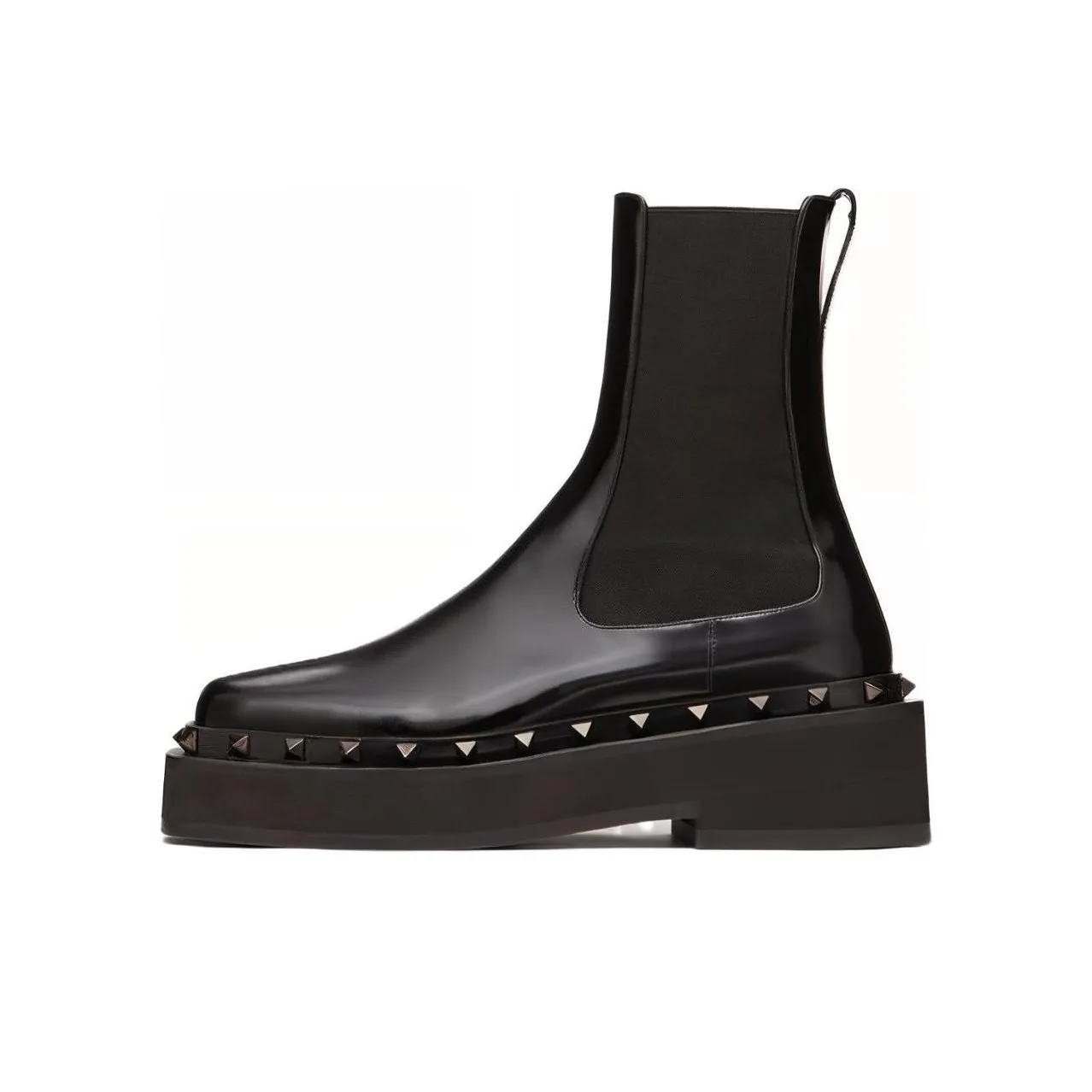 Valentino Garavani M Way Rockstud Beatle Square Toe Boots Women's