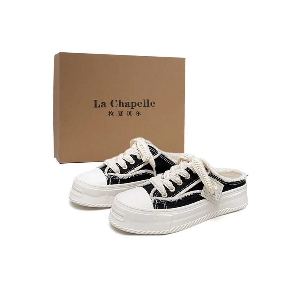 La Chapelle Rubber Sole Abrasion Resistant Slip Resistant Closed Toe Slippers Women's