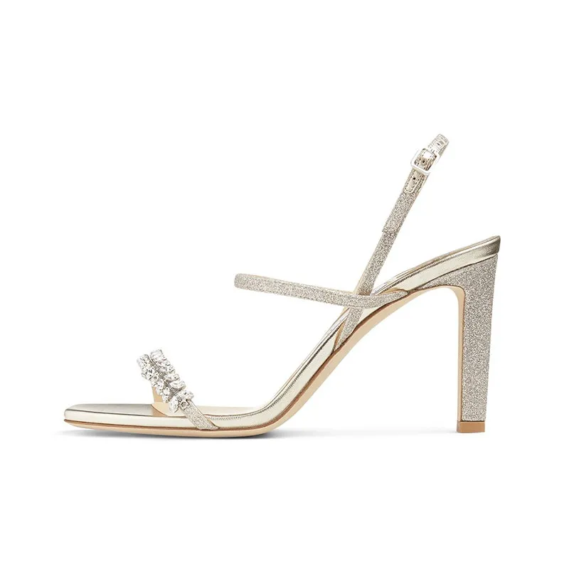 Jimmy Choo Meira 85 Slim Heel High Heels Women's Ice Shimmery