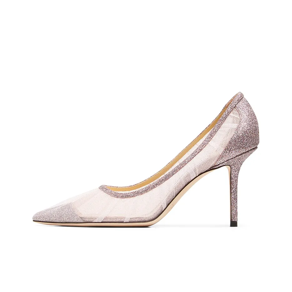Jimmy Choo LOVE 85 Zhou Yangjie Slim Heel High Heels Women's Soft Pink