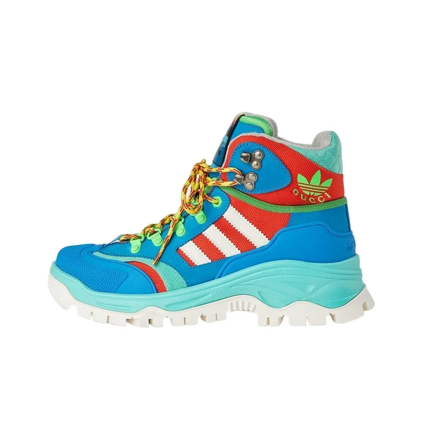 GUCCI Adidas X GUCCI Women's Lace Up Boot 'Blue Red' Women's