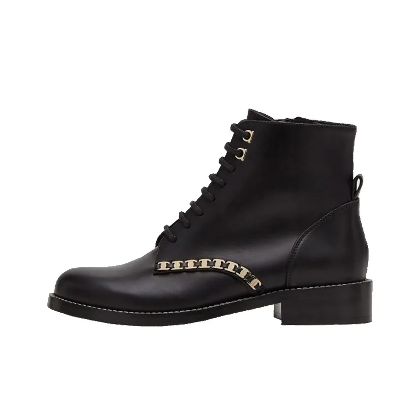 FERRAGAMO Vara Ankle Length Martin Boot Women's Black